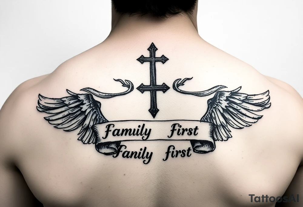A symbol of strength, “family first”, mortality, resilience, and mental health healing tattoo idea