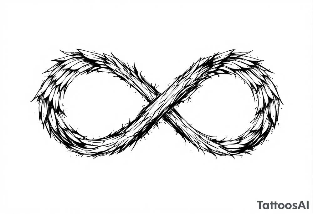 Infinity Loop made of wings tattoo idea