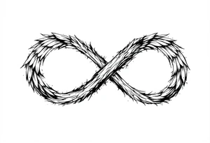 Infinity Loop made of wings tattoo idea
