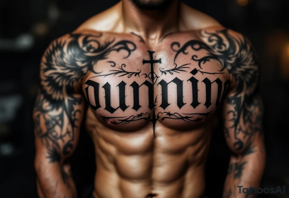 Dunning, Romanian theme,cross,tribal patterns, bird wings tattoo idea