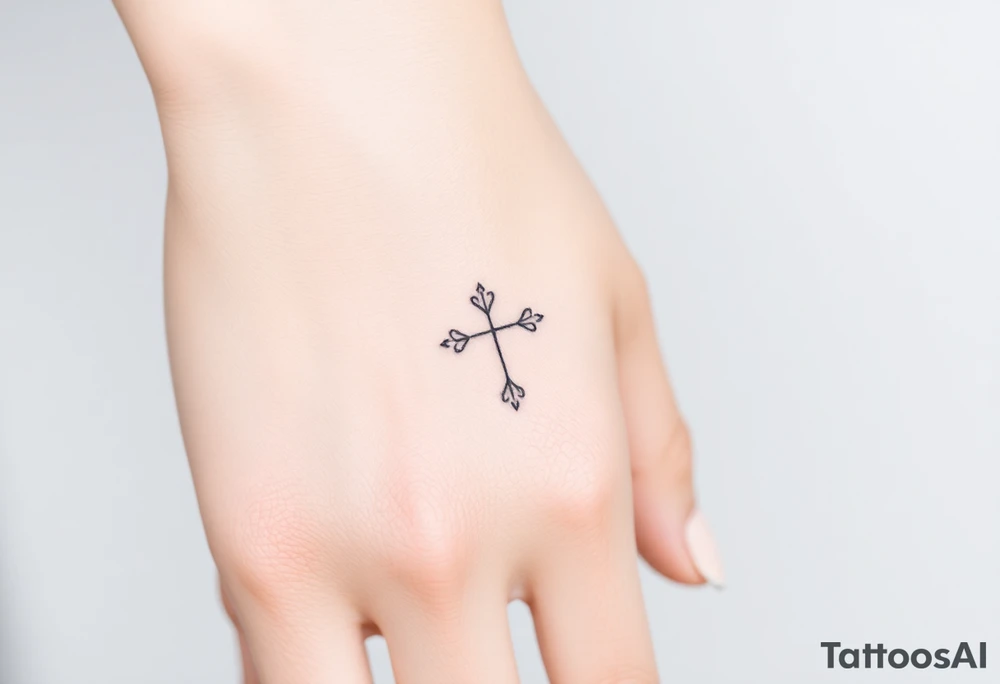 Small cross tattoo idea