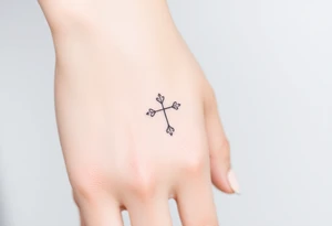 Small cross tattoo idea