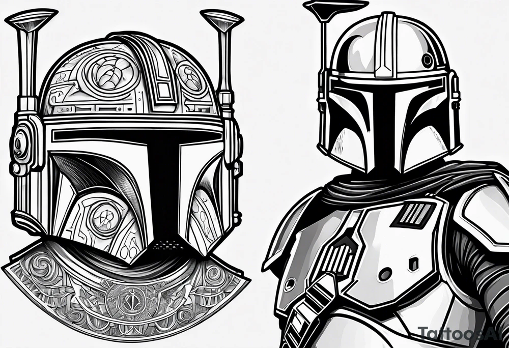 Star wars logos and symbols mandalorian tattoo idea