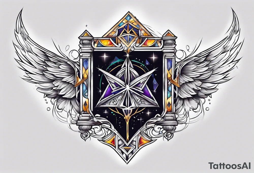 wizard chest piece tattoo idea