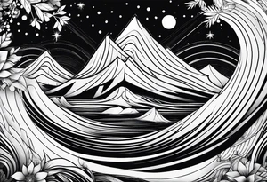 Snow waves tattoo idea