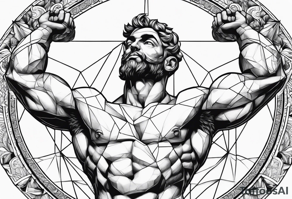 atlas holding the earth above his shoulders tattoo idea