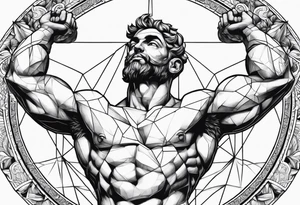atlas holding the earth above his shoulders tattoo idea