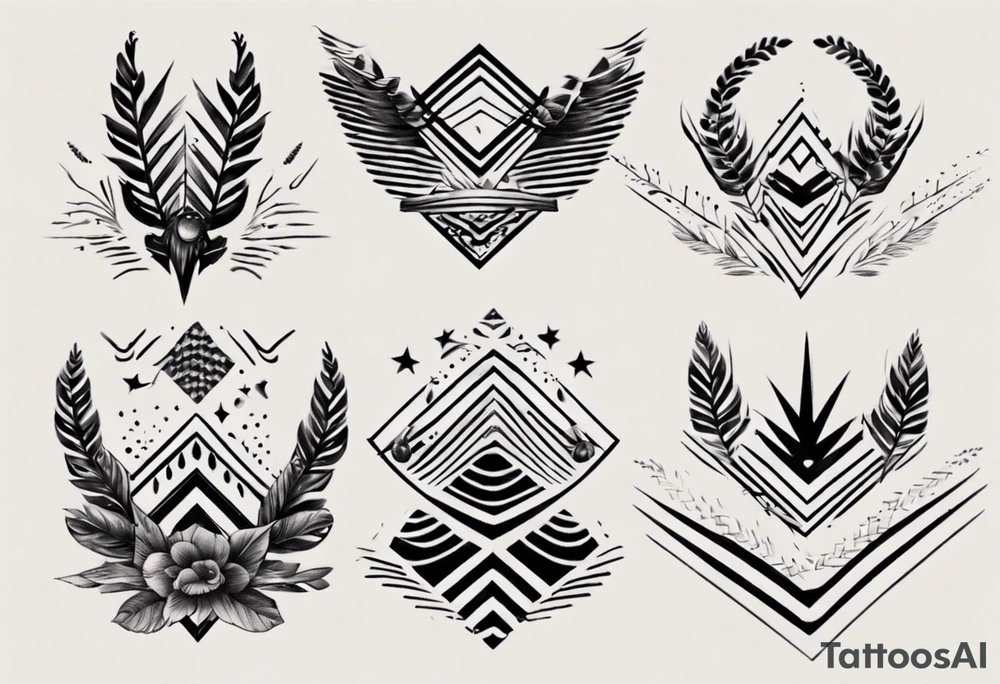 vintage chevron tattoo idea
