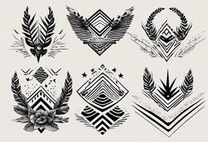 vintage chevron tattoo idea