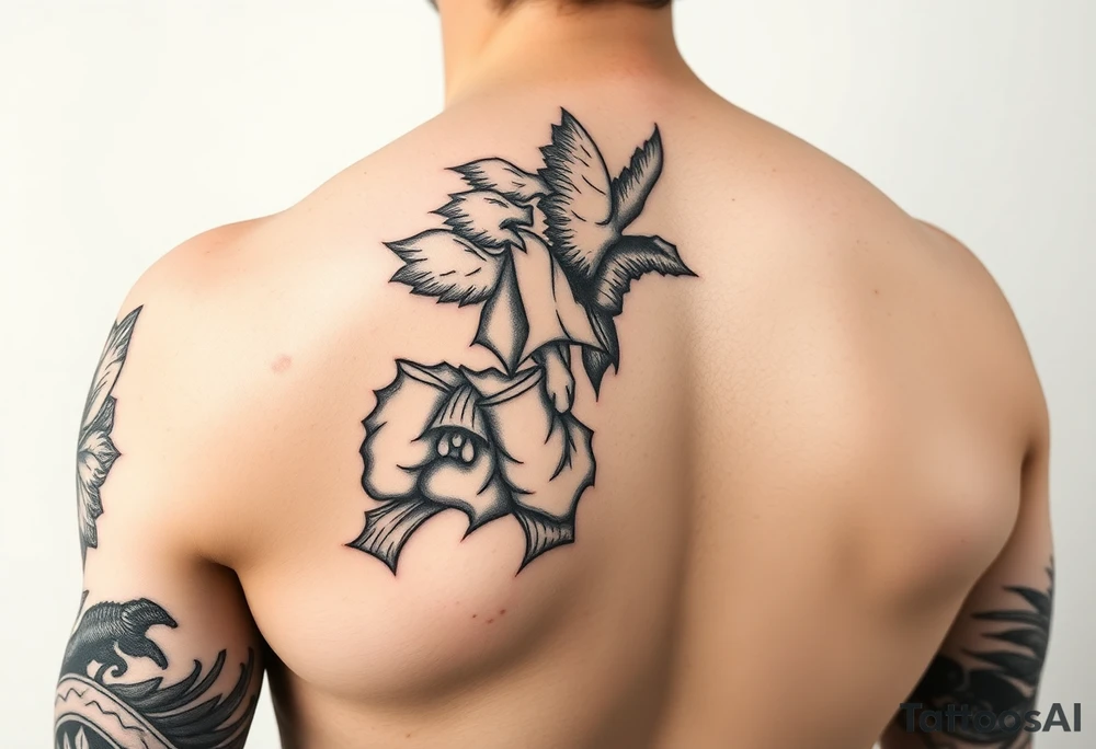 Full left arm sleeve about fatherhood tattoo idea
