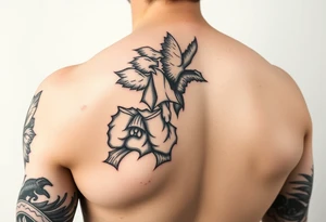 Full left arm sleeve about fatherhood tattoo idea