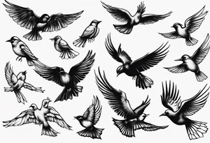 birds in the sky tattoo idea