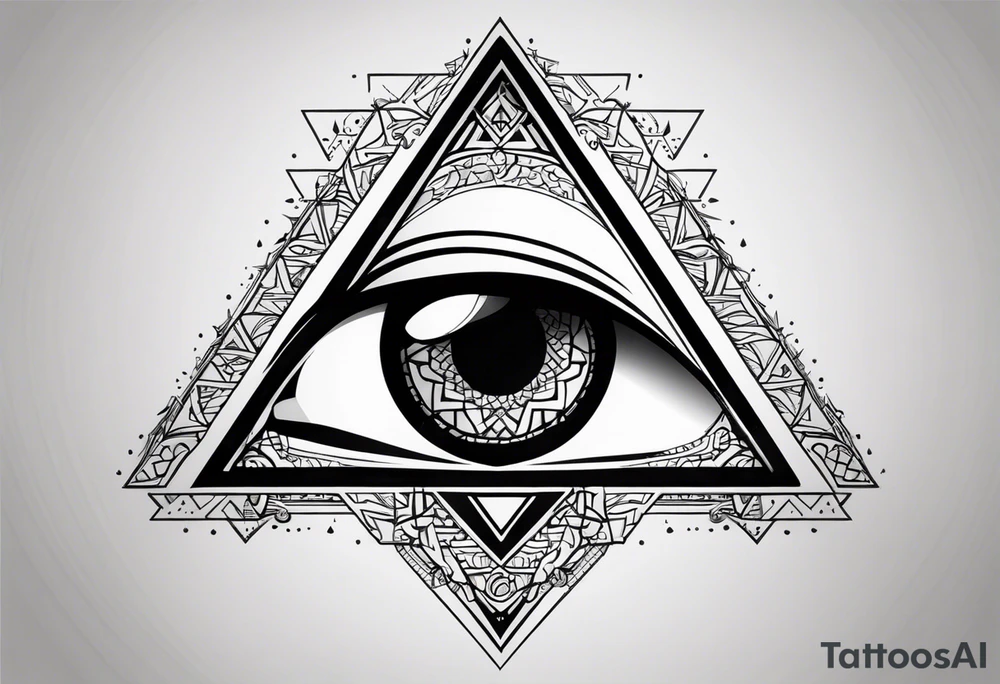 triangle tattoo with eye inside in arabic letters tattoo idea triangle tattoo with eye inside in arabic letters tattoo idea