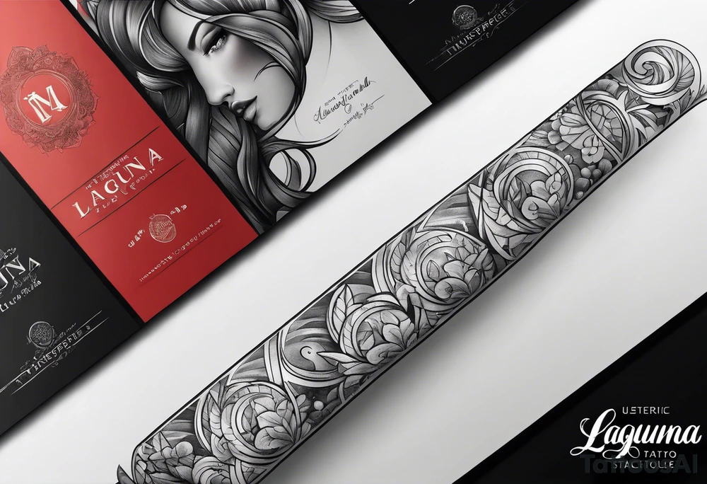 Laguna last name (forearm tattoo) tattoo idea