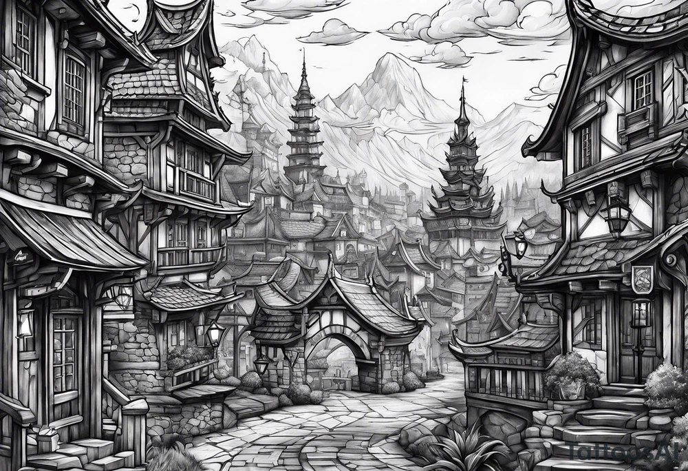 Stormwind city tattoo idea