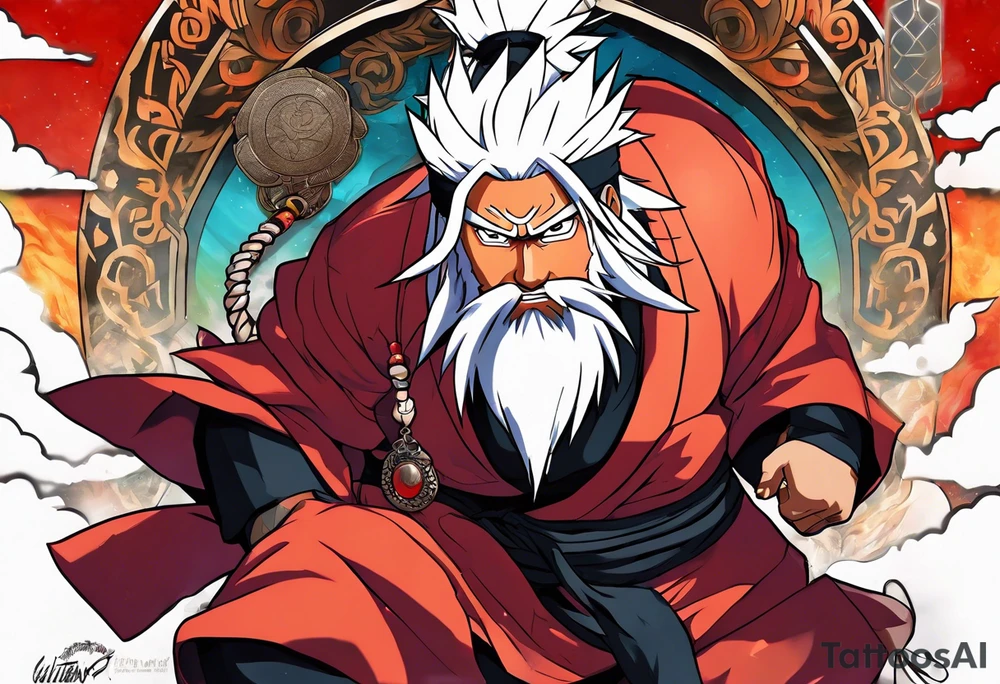 Sage mode jiraiya from the anime naruto tattoo idea