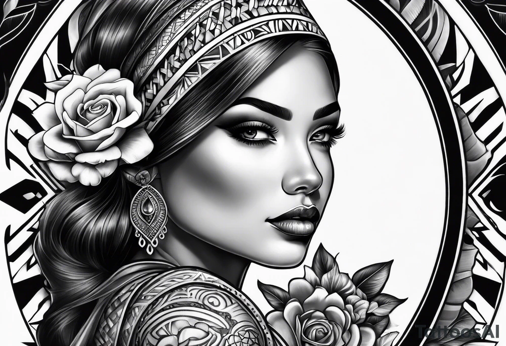 Chicano girl tattoo idea