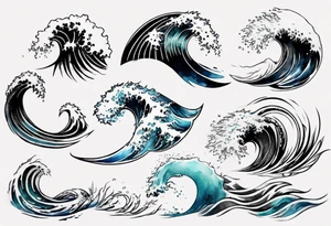 Waves tattoo idea