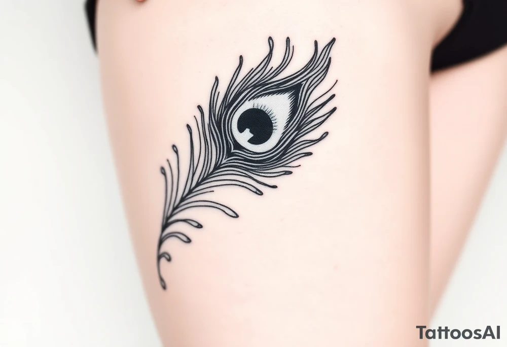 Peacock feather tattoo idea