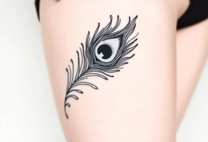 Peacock feather tattoo idea