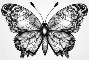 Borboleta com olho tattoo idea