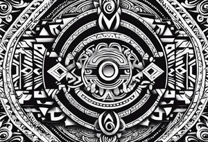 Simple Aztec tribal for left shoulder tattoo idea