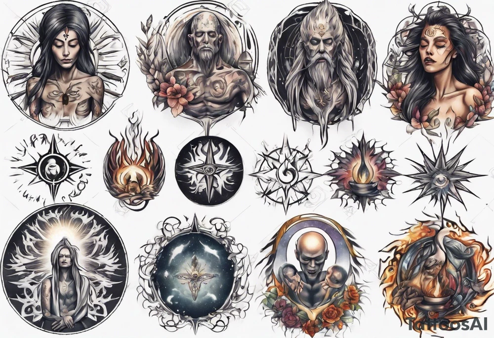 Human having spiritual awakening tattoo idea