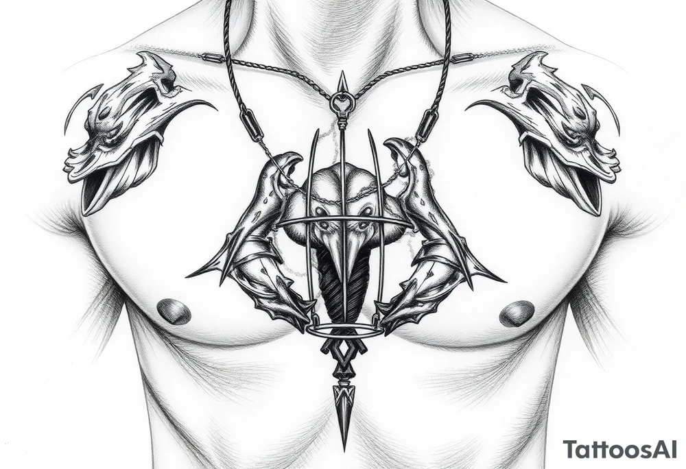 Caged cuck kink tattoo idea