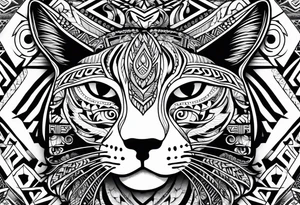 maori and a cat tattoo idea
