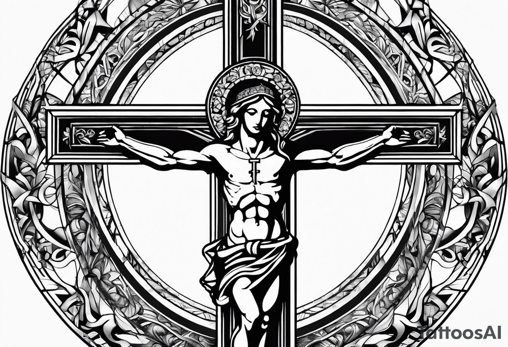 crucifix tattoo idea