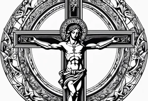 crucifix tattoo idea