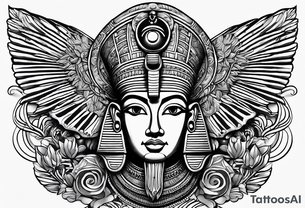 egyptian sculptures tattoo idea
