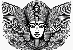 egyptian sculptures tattoo idea