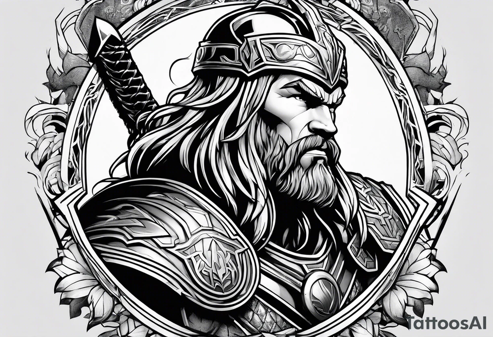 Thor im Kampf tattoo idea