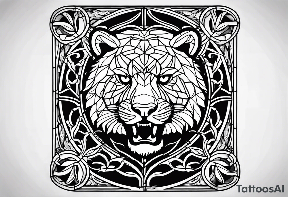 Cub stain glass tattoo idea