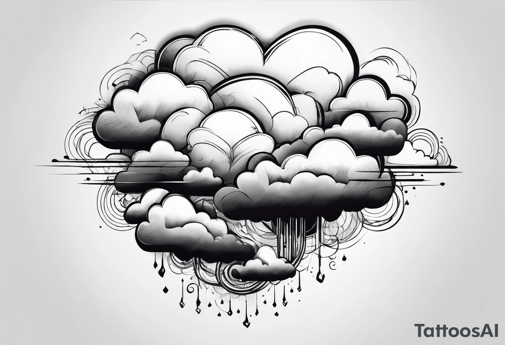 cloud, hands tattoo idea
