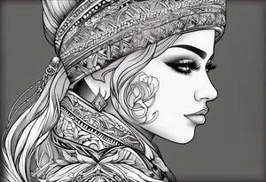 cross fine line tattoo idea