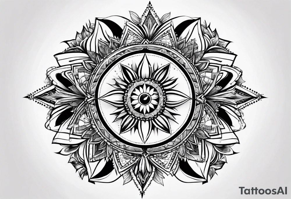 spiritual star tattoo idea