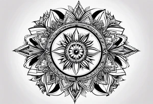 spiritual star tattoo idea