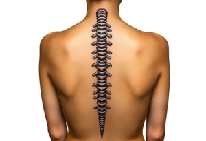 Spinal futuristic, full length tattoo idea