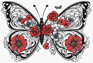 heart and butterfly tattoo idea
