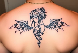 anime girl tattoo idea