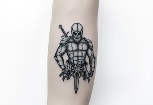 Imaginez le Colisé  en arrière-plan  un gladiateur  la carte de la Rca tattoo idea