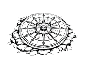 Sundial on the ground tattoo idea