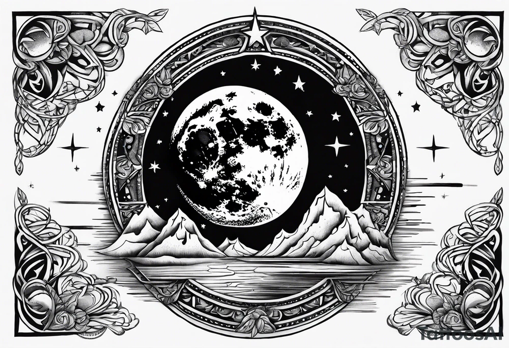 Moon tattoo idea