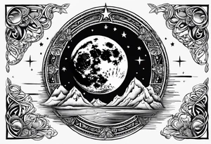 Moon tattoo idea