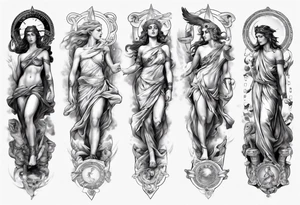 GREEK MYTHOLOGY ARM SLEEVE tattoo idea