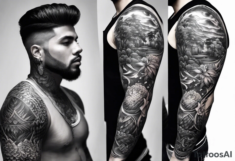 Full body sleeve tattoo idea