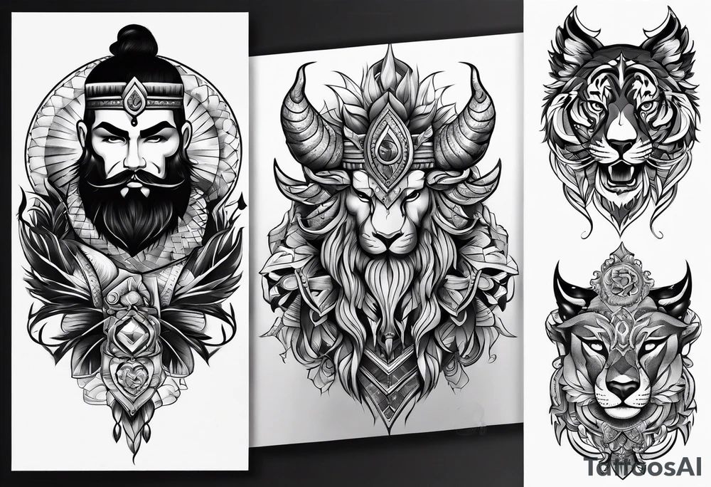 Traditional masculine tattoo idea