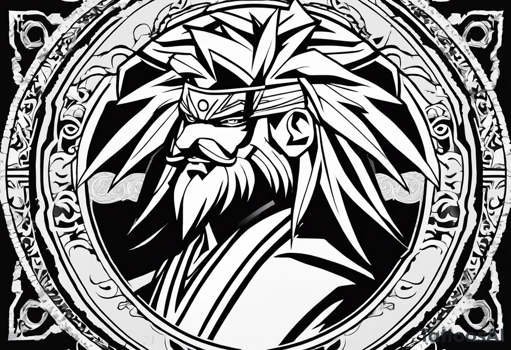 Sage mode jiraiya from the anime naruto tattoo idea